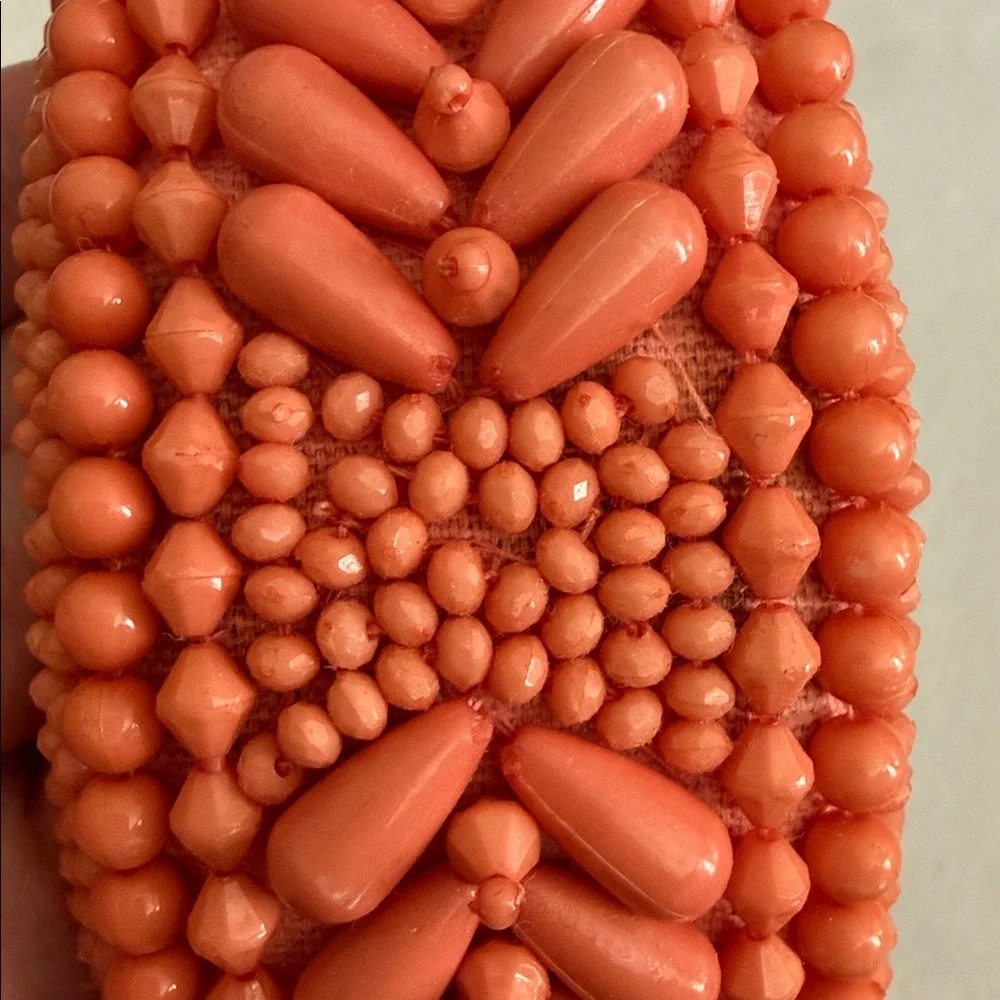 {NWT} Anthropologie | Beaded Puffy Headband Orange (Coral) - Picture 8 of 12